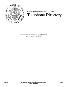 United States Department of State Telephone Directory