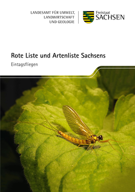 Rote Liste Und Artenliste Sachsens Eintagsfliegen Artikel-Nr