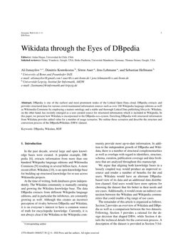 Wikidata Through the Eyes of Dbpedia