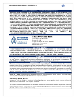 Indian Overseas Bank Central Office, 763, Anna Salai Chennai-600 002 Tel: 044-71729791, 28415702, 28889392 Email: Investor@Iobnet.Co.In Website