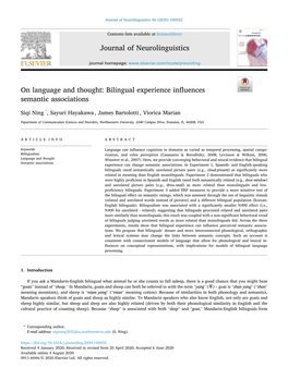 On Language and Thought: Bilingual Experience Influences Semantic Associations