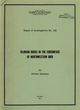 Silurian Rocks in the Subsurface of Northwestern Ohio