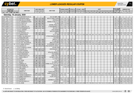 Lower Leagues Regular Coupon 18/01/2020 12:03 1 / 18