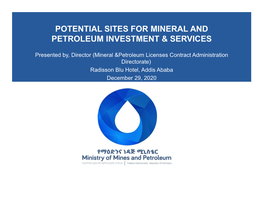 Potential Sites for Mineral and Petroleum Investment & Services