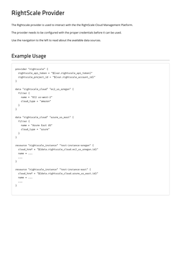 Rightscale Provider