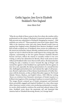 Gothic Legacies:Jane Eyrein Elizabeth Stoddard's New England