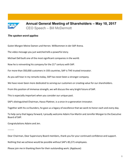 Sap Agm 2017