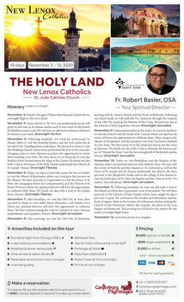 THE HOLY LAND New Lenox Catholics St