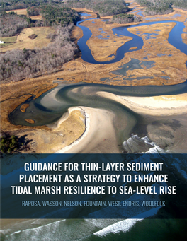 Guidance for Thin-Layer Sediment Placement As a Strategy to Enhance Tidal Marsh Resilience to Sea-Level Rise