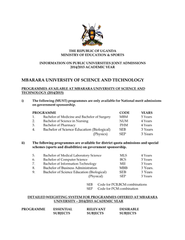 Mbarara University of Science and Technology