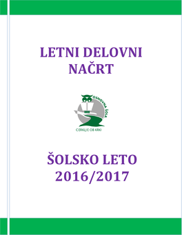 Letni Delovni Načrt Oš Cerklje Ob Krki 2013-2014