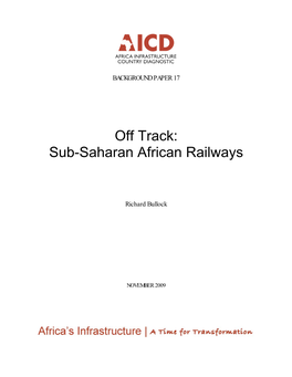 Off Track: Sub-Saharan African Railways