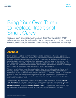 Bring Your Own Token to Replace Traditional Smart Cards