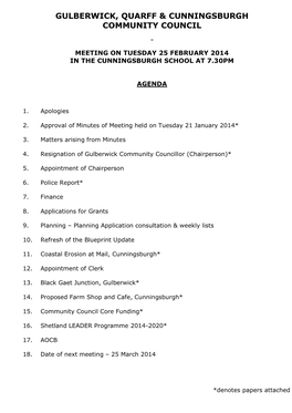 Gulberwick, Quarff & Cunningsburgh Community Council