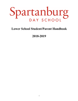 Lower School Student/Parent Handbook 2018-2019