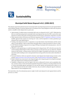 Municipal Solid Waste Disposal in B.C. (1990-2017)