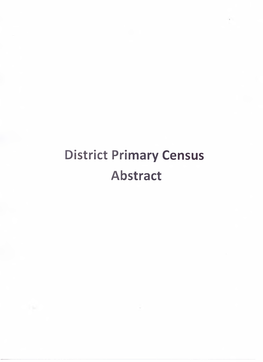 District Primary Census Abstract
