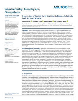 Generation of Earth's Early Continents from a Relatively Cool Archean