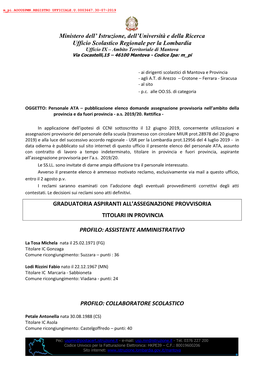 Ufficio IX – Ambito Territoriale Di Mantova Via Cocastelli,15 – 46100 Mantova - Codice Ipa: M Pi