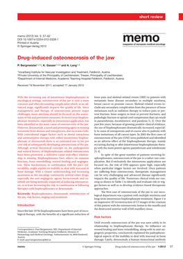 Drug-Induced Osteonecrosis of the Jaw