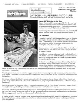 DAYTONA-SUPERBIRD AUTO CLUB WHEELS & DEALS Personal For