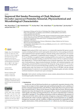 Improved Hot Smoke Processing of Chub Mackerel (Scomber Japonicus) Promotes Sensorial, Physicochemical and Microbiological Characteristics