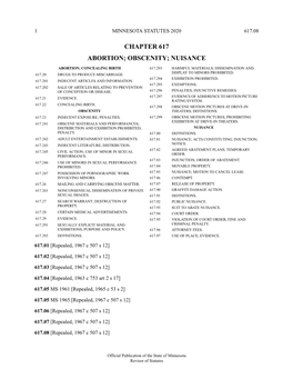 Minnesota Statutes 2020, Chapter