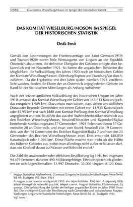 Das Komitat Wieselburg/Moson Im Spiegel Der Historischen Statistik 101