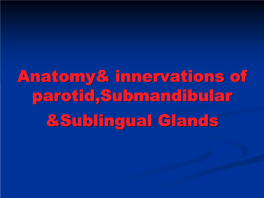 Parotid Gland  It Is the Largest Salivary Gland (Serous)