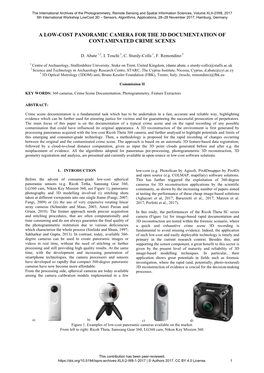 A Low-Cost Panoramic Camera for the 3D Documentation of Contaminated Crime Scenes