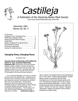 A Publication of the Wyoming Native Plant Society