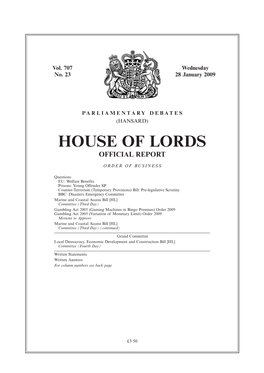 House of Lords Official Report