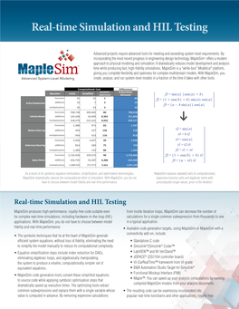 Real-Time Simulation and HIL Testing