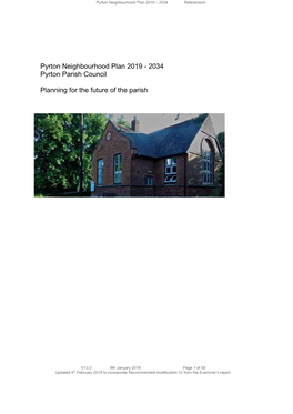 Pyrton Neighbourhood Plan 2019 – 2034 Referendum