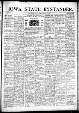 Iowa State Bystander (Des Moines, Iowa). 1914-08-21