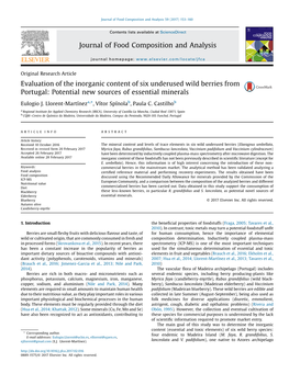 Evaluation of the Inorganic Content of Six Underused Wild Berries From