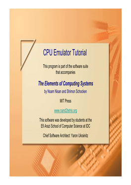 CPU Emulator Tutorial