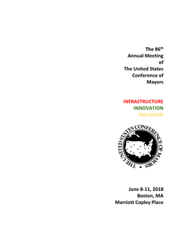 The 86Th Annual Meeting of the United States Conference of Mayors