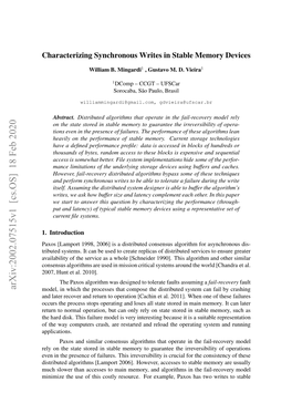 Characterizing Synchronous Writes in Stable Memory Devices