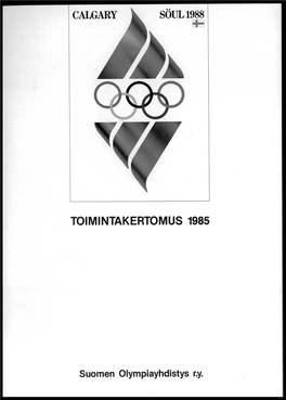Toimintakertomus 1985