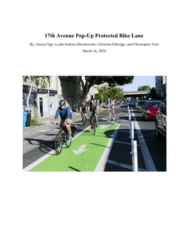 17Th Avenue Pop-Up Protected Bike Lane