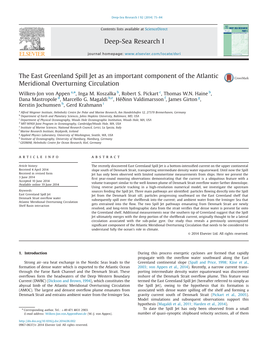 The East Greenland Spill Jet As an Important Component of the Atlantic Meridional Overturning Circulation