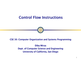 Control Flow Instructions