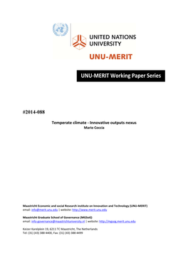 UNU-MERIT Working Paper Series