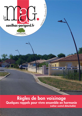 Règles De Bon Voisinage Quelques Rappels Pour Vivre Ensemble En Harmonie (Cahier Central Détachable) SANILHAC