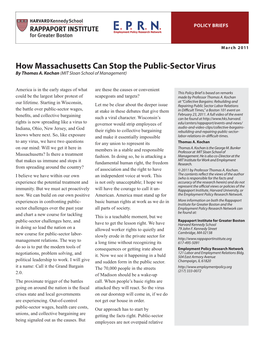 How Massachusetts Can Stop the Public-Sector Virus by Thomas A