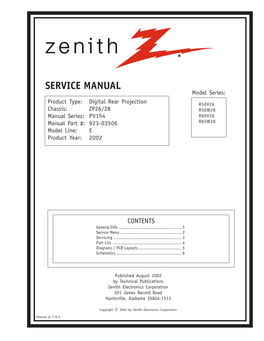 SERVICE MANUAL Model Series