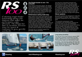 A Stunning Single-Hander: Exhilarating Sailing with Features That Makes Her