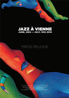 Press Kit | Jazz À Vienne Jun 23, 2016