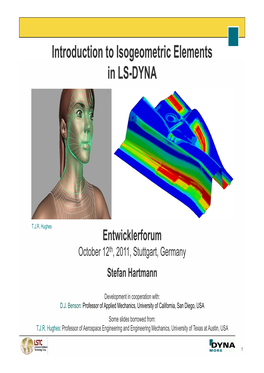 Introduction to Isogeometric Elements G in LS-DYNA